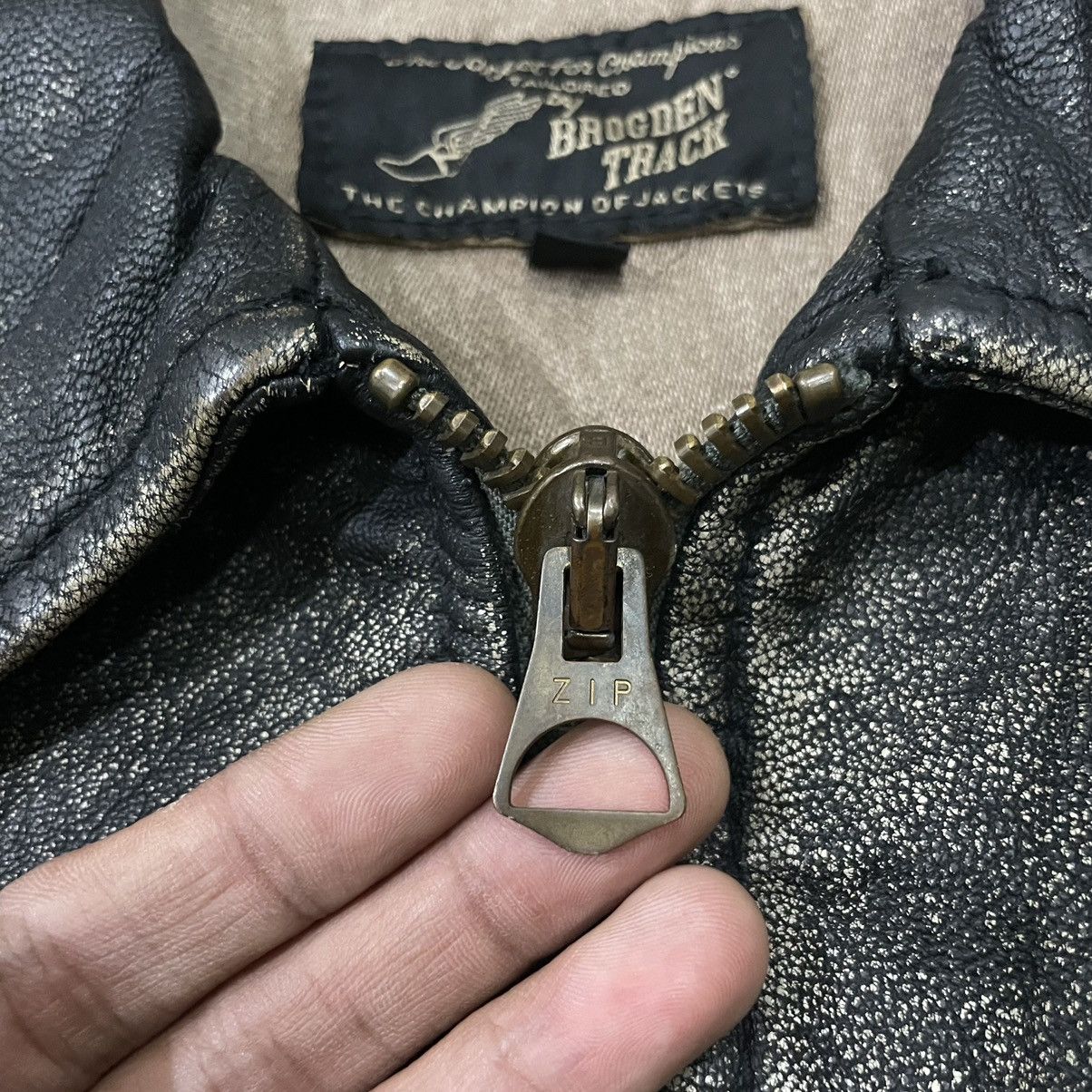 Japanese Brand Vintage Brogden Track Military Inspired Leather Jacket Size US S / EU 44-46 / 1 - 12 Thumbnail