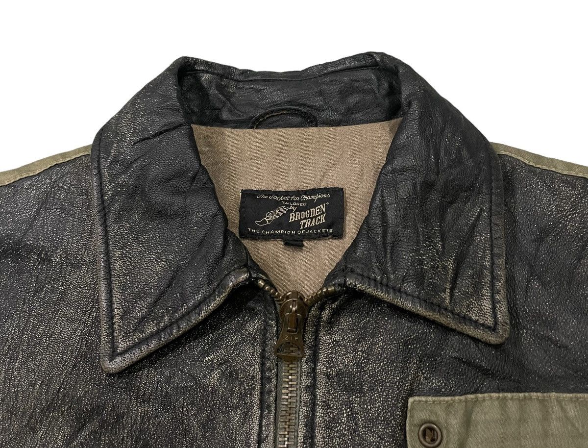 Japanese Brand Vintage Brogden Track Military Inspired Leather Jacket Size US S / EU 44-46 / 1 - 10 Thumbnail