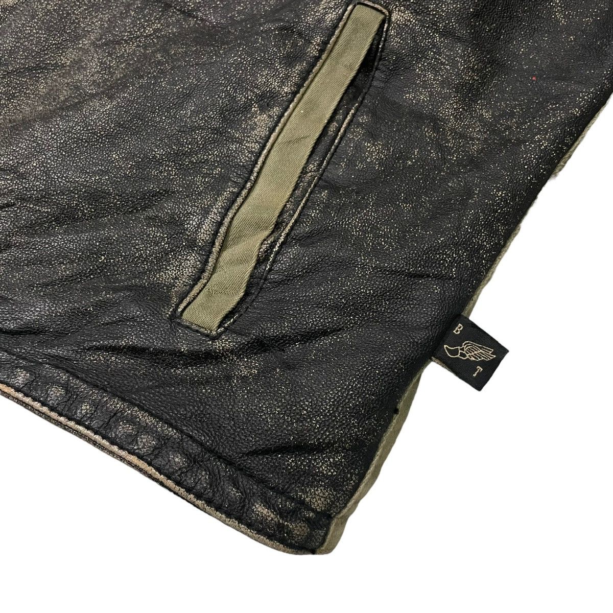 Japanese Brand Vintage Brogden Track Military Inspired Leather Jacket Size US S / EU 44-46 / 1 - 9 Thumbnail