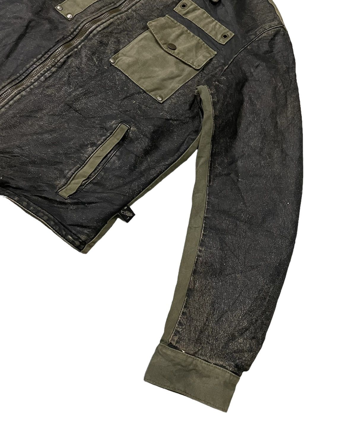 Japanese Brand Vintage Brogden Track Military Inspired Leather Jacket Size US S / EU 44-46 / 1 - 8 Thumbnail