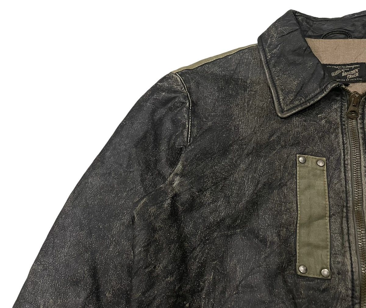 Japanese Brand Vintage Brogden Track Military Inspired Leather Jacket Size US S / EU 44-46 / 1 - 4 Thumbnail
