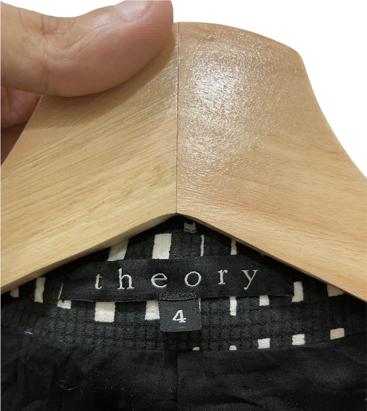 Theory Theory Illusional Checkered Buttons Long Jacket Size XS / US 0-2 / IT 36-38 - 16 Thumbnail