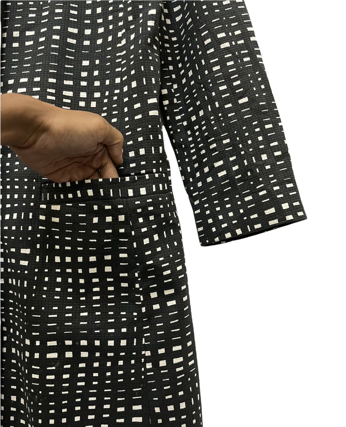 Theory Theory Illusional Checkered Buttons Long Jacket Size XS / US 0-2 / IT 36-38 - 7 Thumbnail