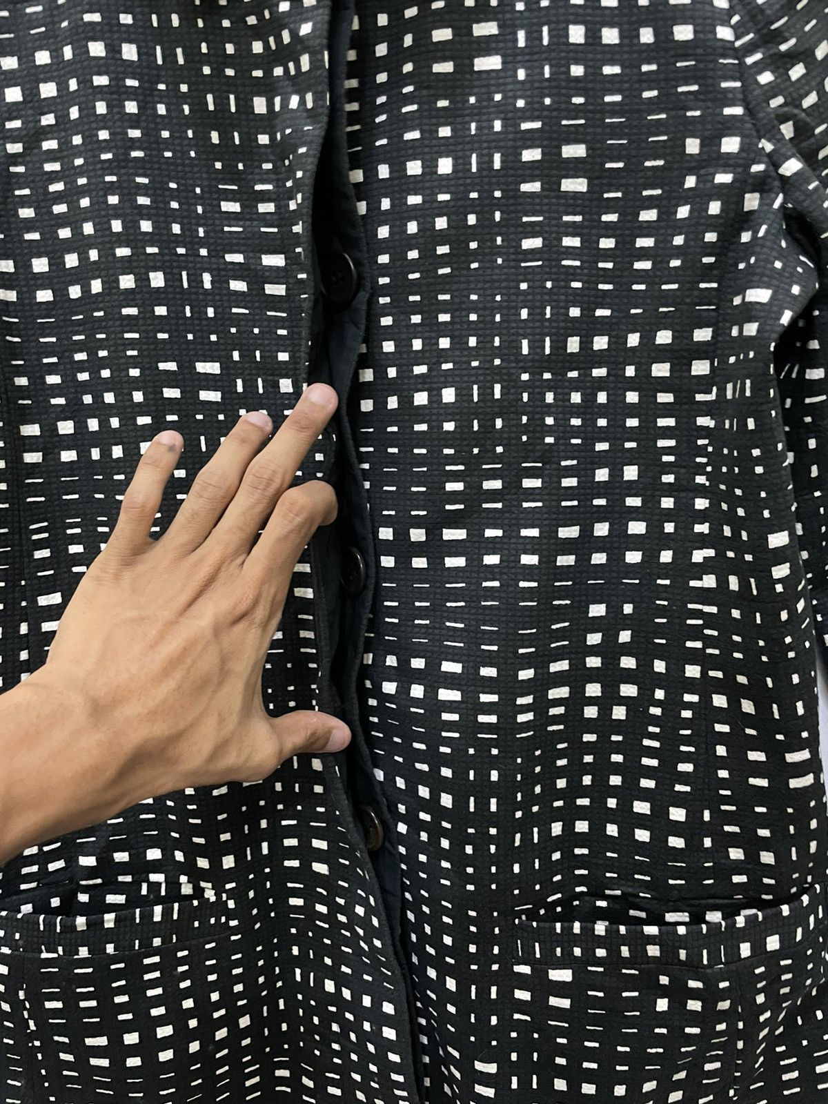 Theory Theory Illusional Checkered Buttons Long Jacket Size XS / US 0-2 / IT 36-38 - 11 Thumbnail