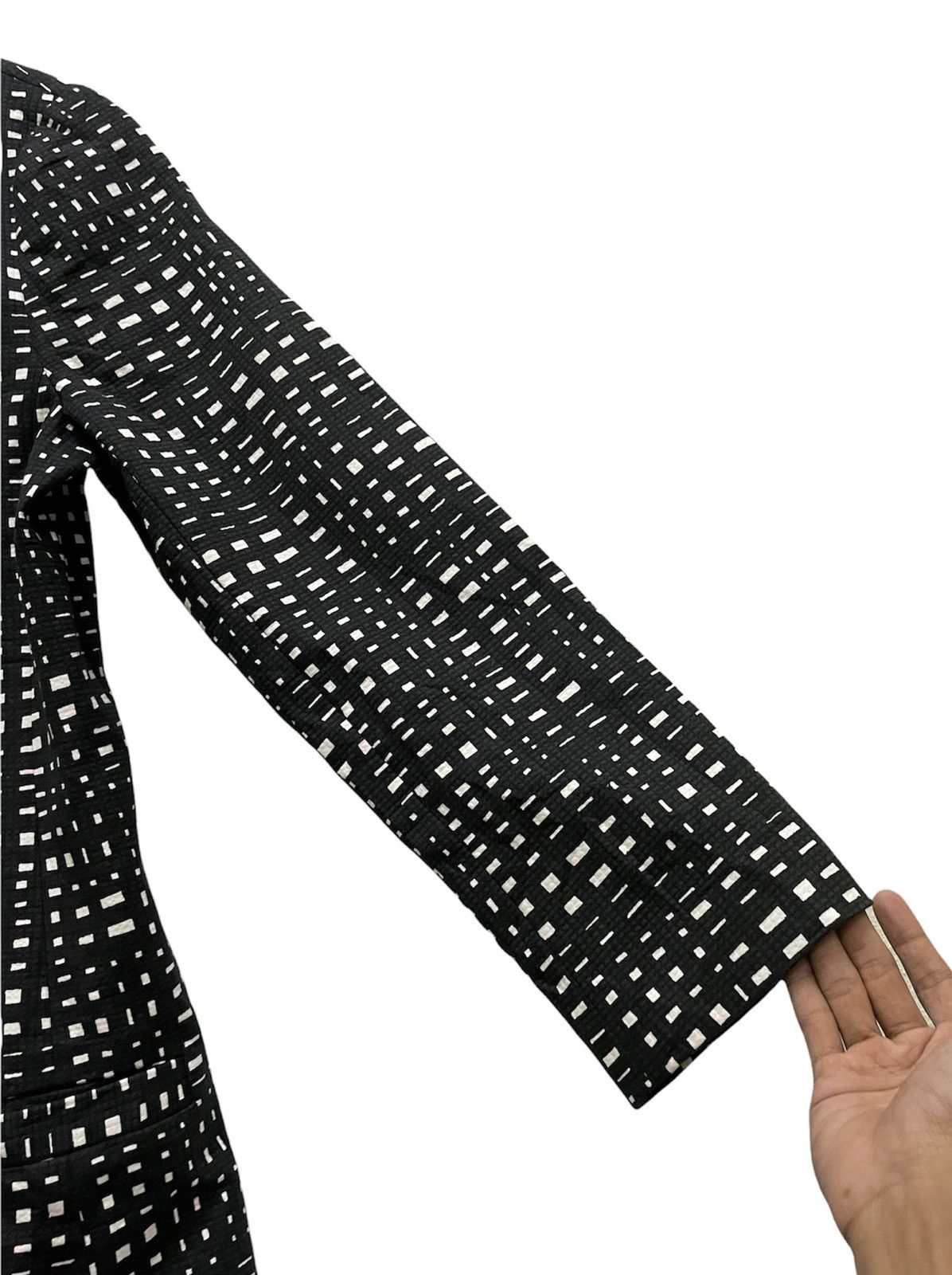 Theory Theory Illusional Checkered Buttons Long Jacket Size XS / US 0-2 / IT 36-38 - 10 Thumbnail