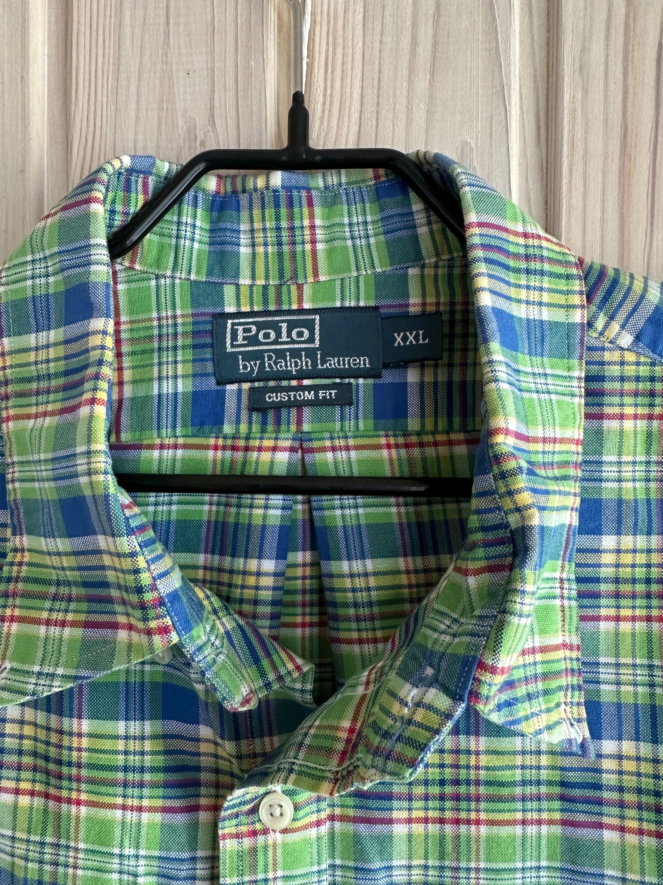 Polo Ralph Lauren Vintage Polo Ralph Lauren XXL Plaid Cotton Green SHirt Size US XXL / EU 58 / 5 - 4 Thumbnail