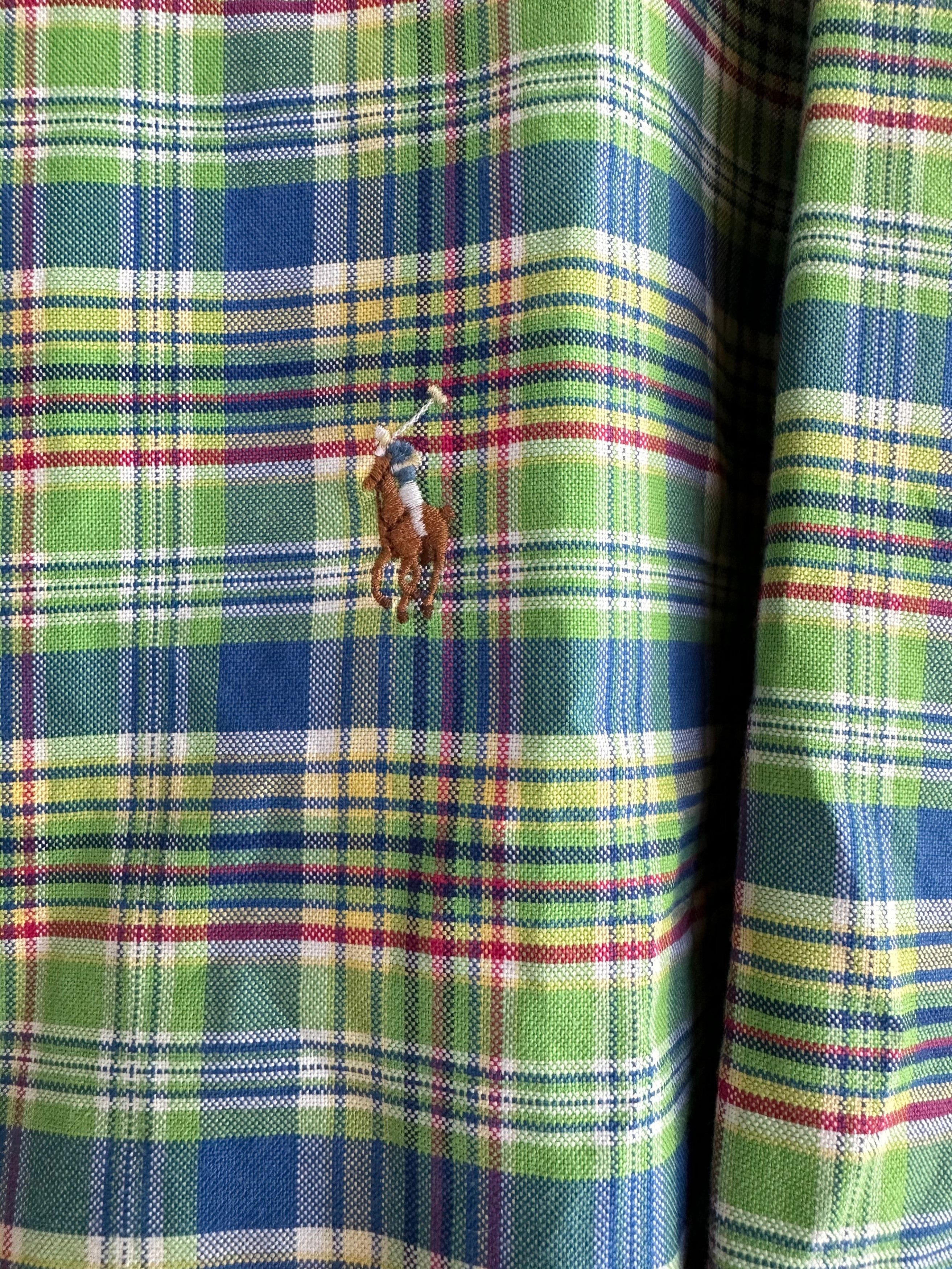 Polo Ralph Lauren Vintage Polo Ralph Lauren XXL Plaid Cotton Green SHirt Size US XXL / EU 58 / 5 - 5 Thumbnail