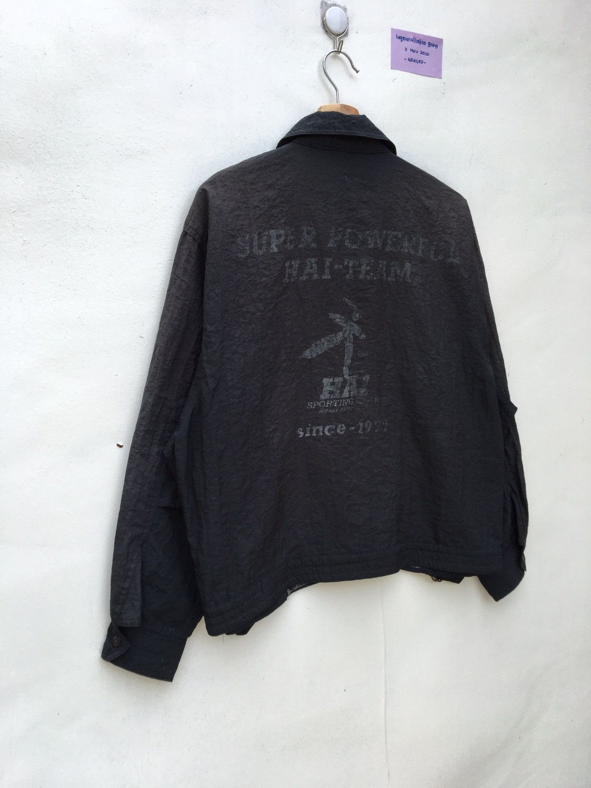 Issey Miyake Vtg 80s Hai Sporting Gear Issey Miyake BigLogo Spellout Jckt Size US L / EU 52-54 / 3 - 4 Thumbnail