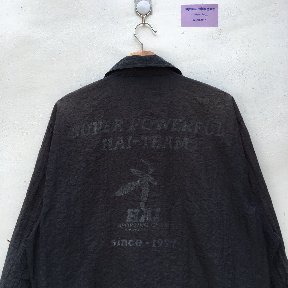 Issey Miyake Vtg 80s Hai Sporting Gear Issey Miyake BigLogo Spellout Jckt Size US L / EU 52-54 / 3 - 2 Thumbnail