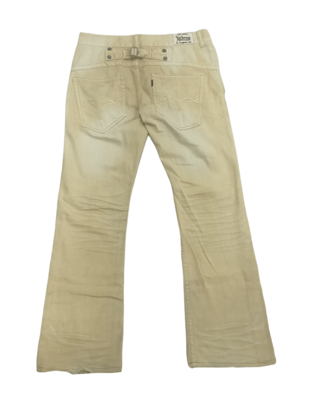 JACKROSE Jack Rose Minimalist Flare Faded lighBrown Jeans Size US 31 - 1 Thumbnail