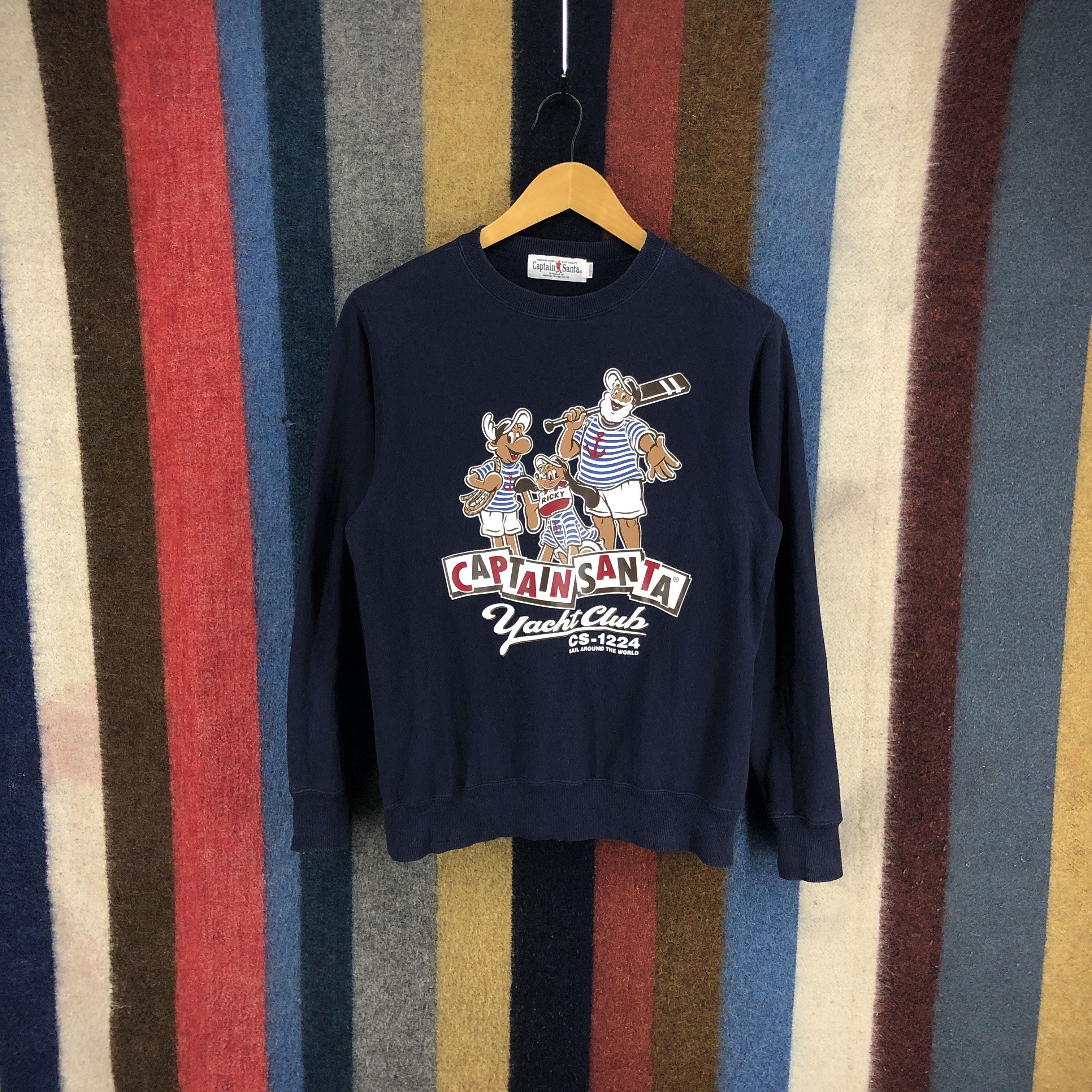 Japanese Brand CAPTAIN SANTA Yacht Club Crew Neck Sweatshirt #0333/M Size US S / EU 44-46 / 1 - 1 Thumbnail