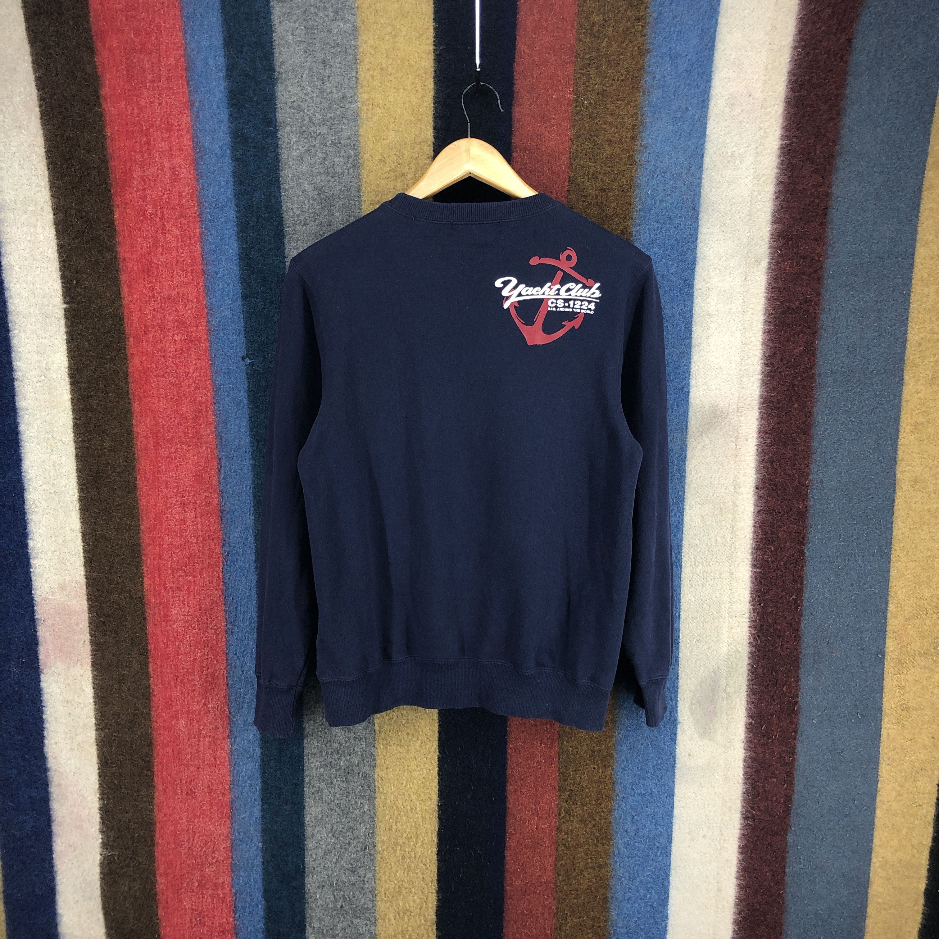 Japanese Brand CAPTAIN SANTA Yacht Club Crew Neck Sweatshirt #0333/M Size US S / EU 44-46 / 1 - 7 Thumbnail