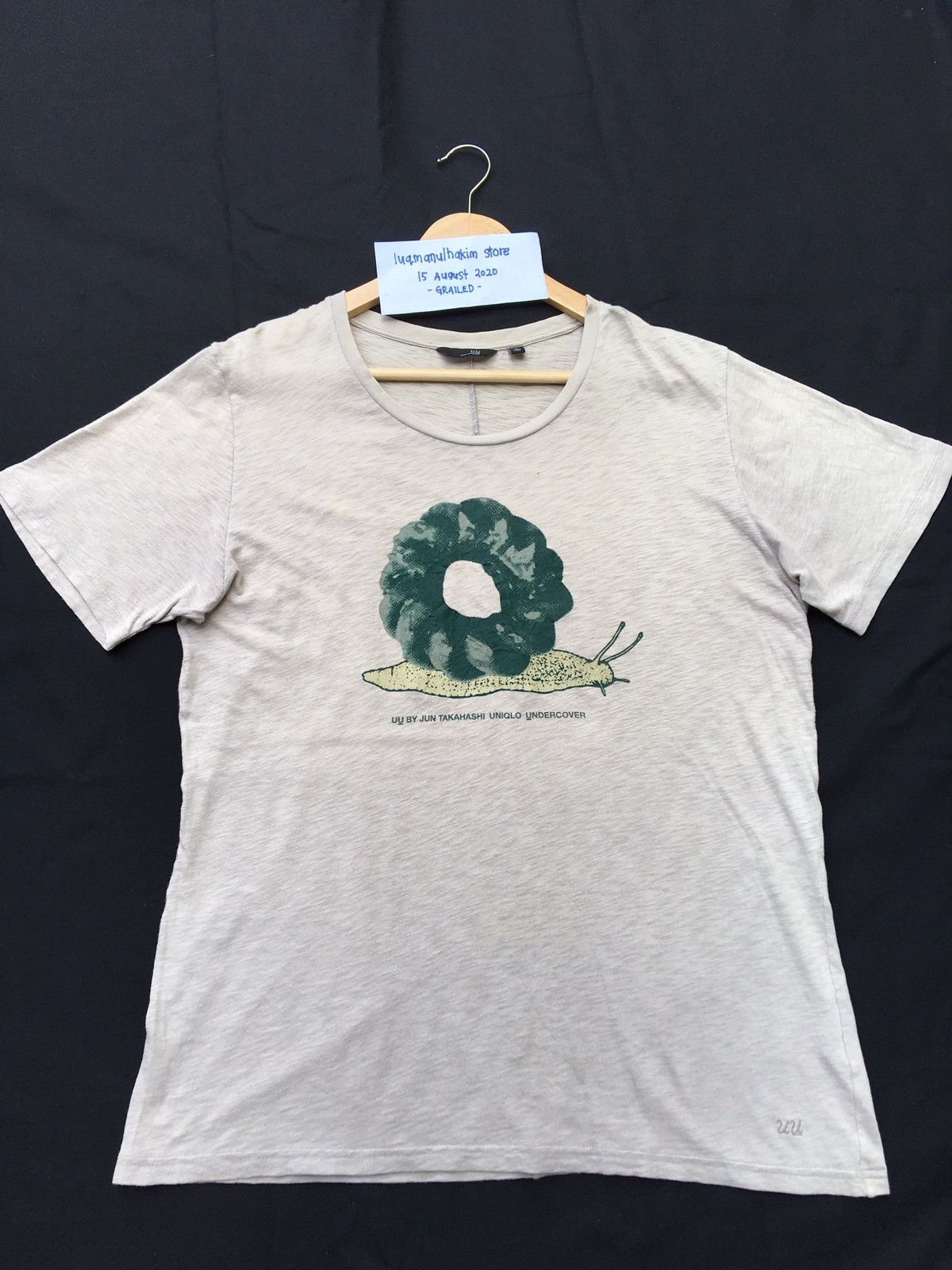 image of Undercover x Uniqlo Uu Snail Printed Design in Brown, Men's (Size Large)