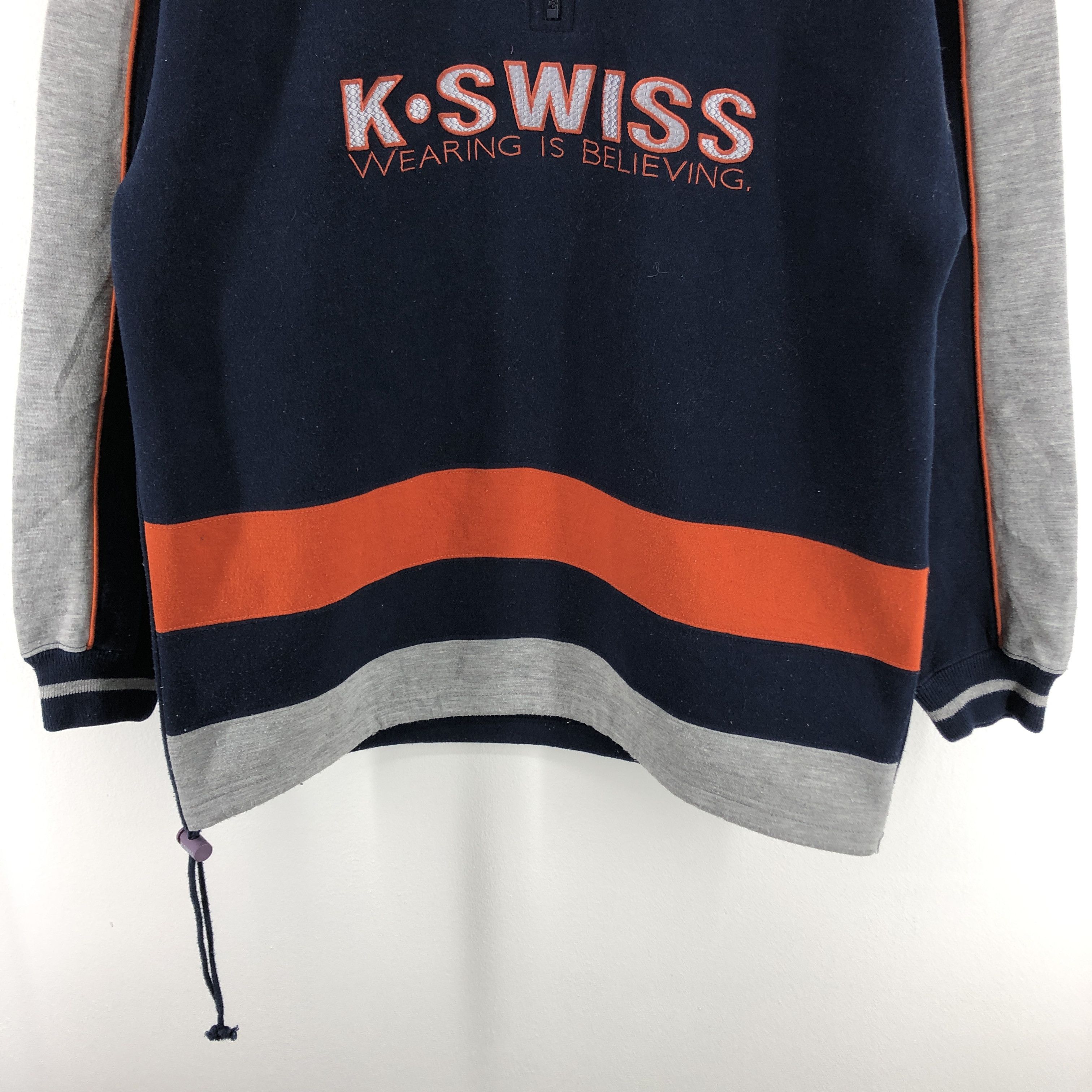 K-Swiss K SWISS Turtle Neck Sweatshirt Jumper #2624-94 Size US M / EU 48-50 / 2 - 3 Thumbnail