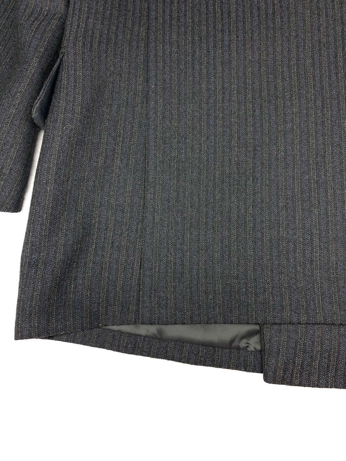 Comme des Garcons × Comme des Garcons Homme Plus × Japanese Brand 🇯🇵 Vintage 80s Comme Des Garcons HOMME Military Striped Coat Size US S / EU 44-46 / 1 - 11 Thumbnail