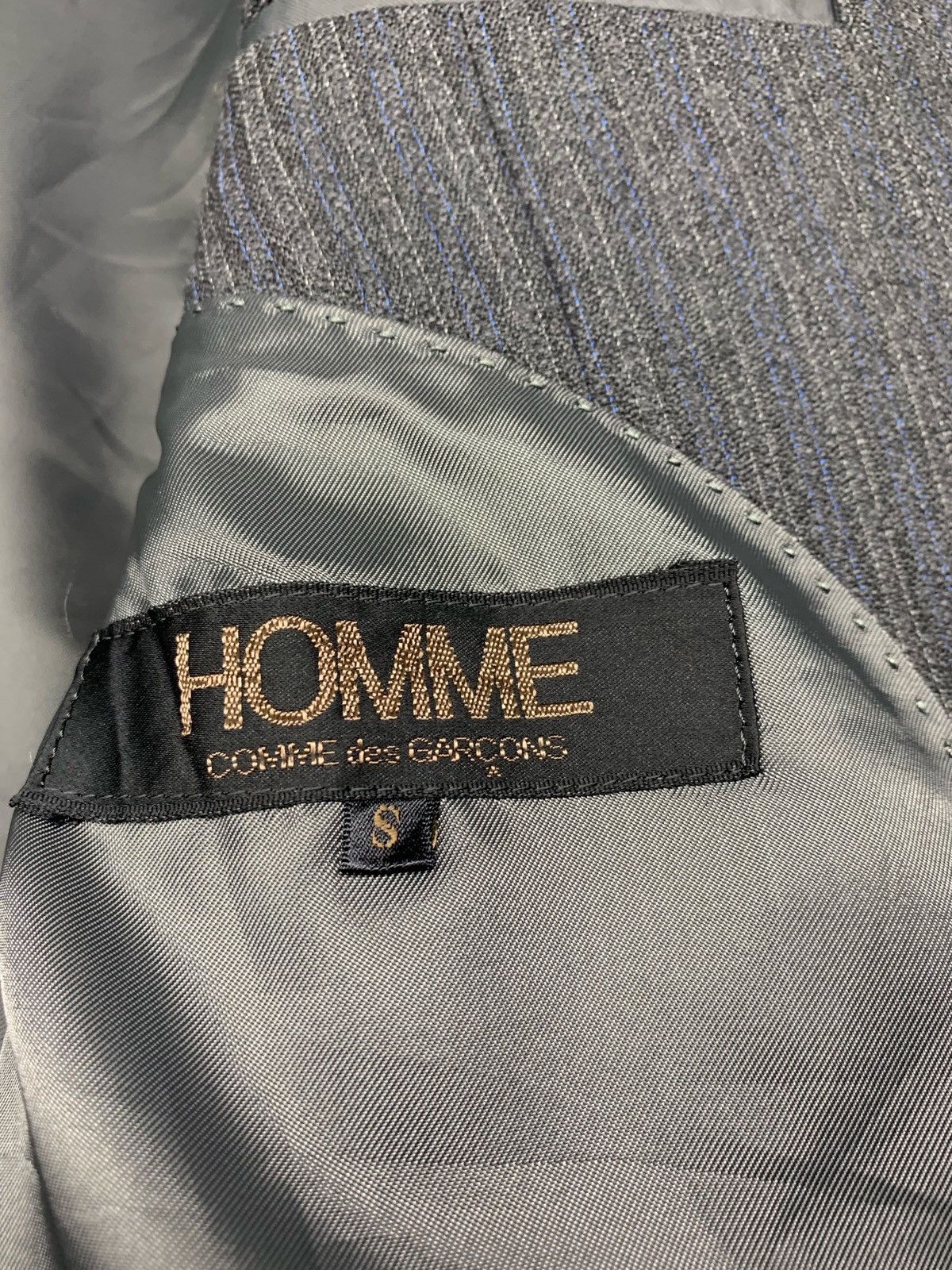 Comme des Garcons × Comme des Garcons Homme Plus × Japanese Brand 🇯🇵 Vintage 80s Comme Des Garcons HOMME Military Striped Coat Size US S / EU 44-46 / 1 - 16 Thumbnail