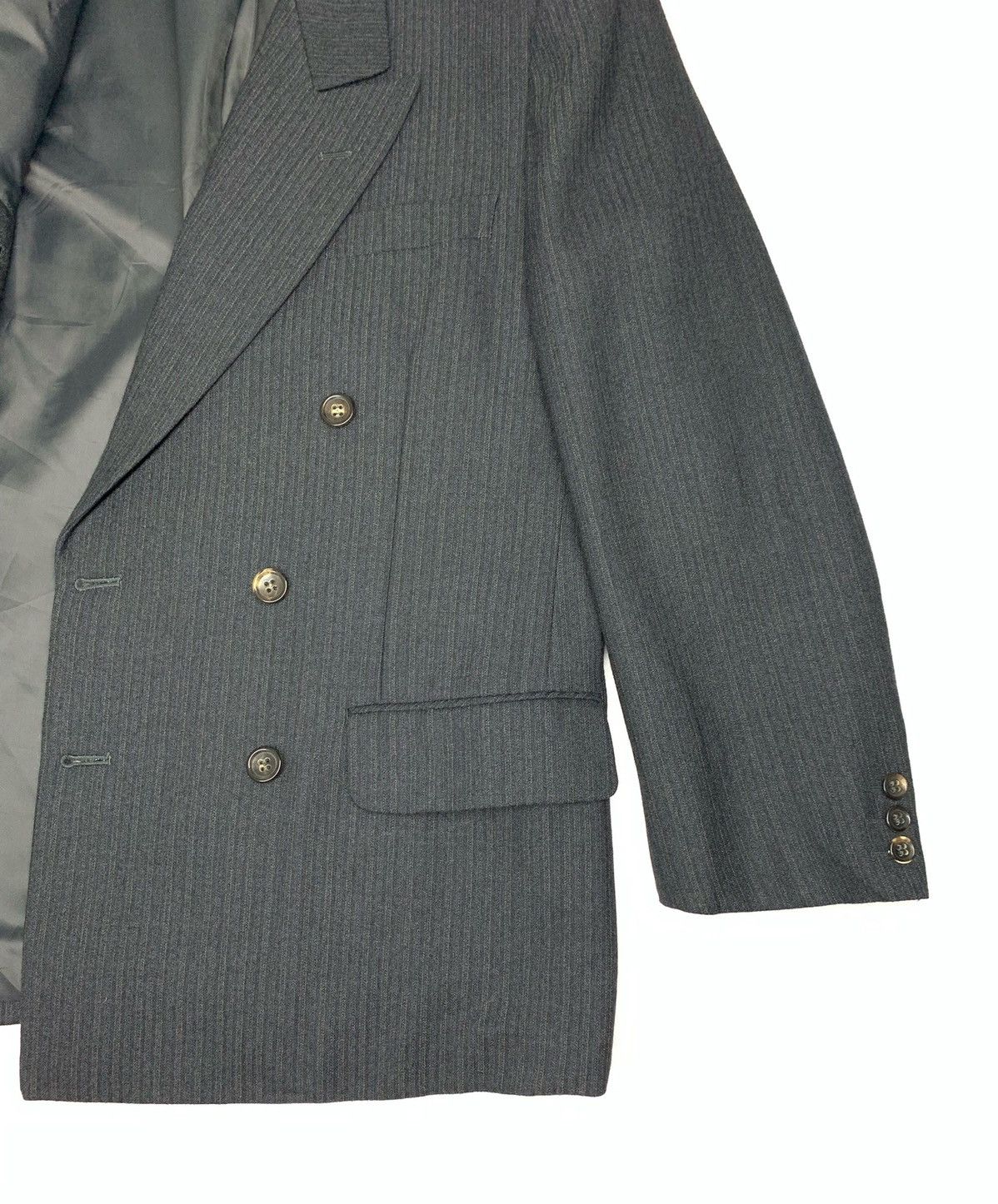 Comme des Garcons × Comme des Garcons Homme Plus × Japanese Brand 🇯🇵 Vintage 80s Comme Des Garcons HOMME Military Striped Coat Size US S / EU 44-46 / 1 - 14 Thumbnail