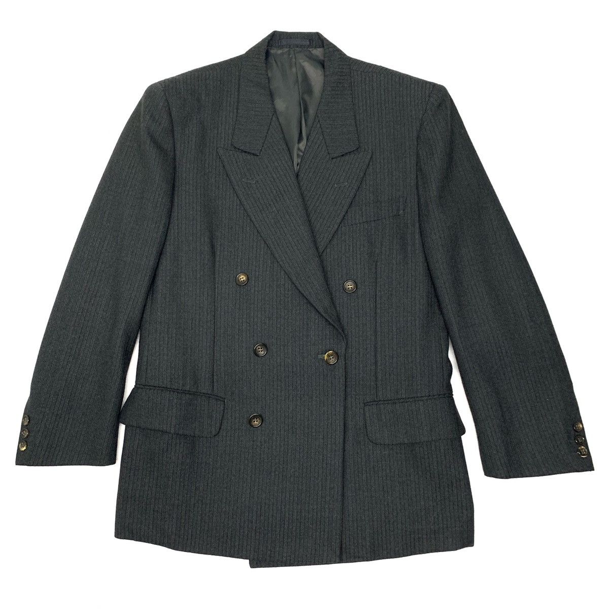 Comme des Garcons × Comme des Garcons Homme Plus × Japanese Brand 🇯🇵 Vintage 80s Comme Des Garcons HOMME Military Striped Coat Size US S / EU 44-46 / 1 - 3 Thumbnail
