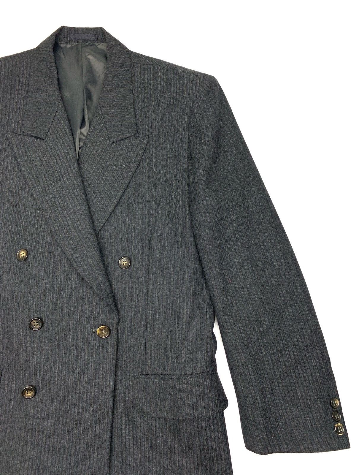 Comme des Garcons × Comme des Garcons Homme Plus × Japanese Brand 🇯🇵 Vintage 80s Comme Des Garcons HOMME Military Striped Coat Size US S / EU 44-46 / 1 - 4 Thumbnail