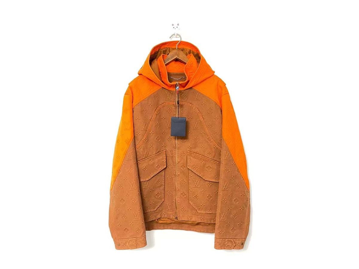 Louis Vuitton Sz 54 monogram hooded denim jacket Size US L / EU 52-54 / 3 - 1 Thumbnail