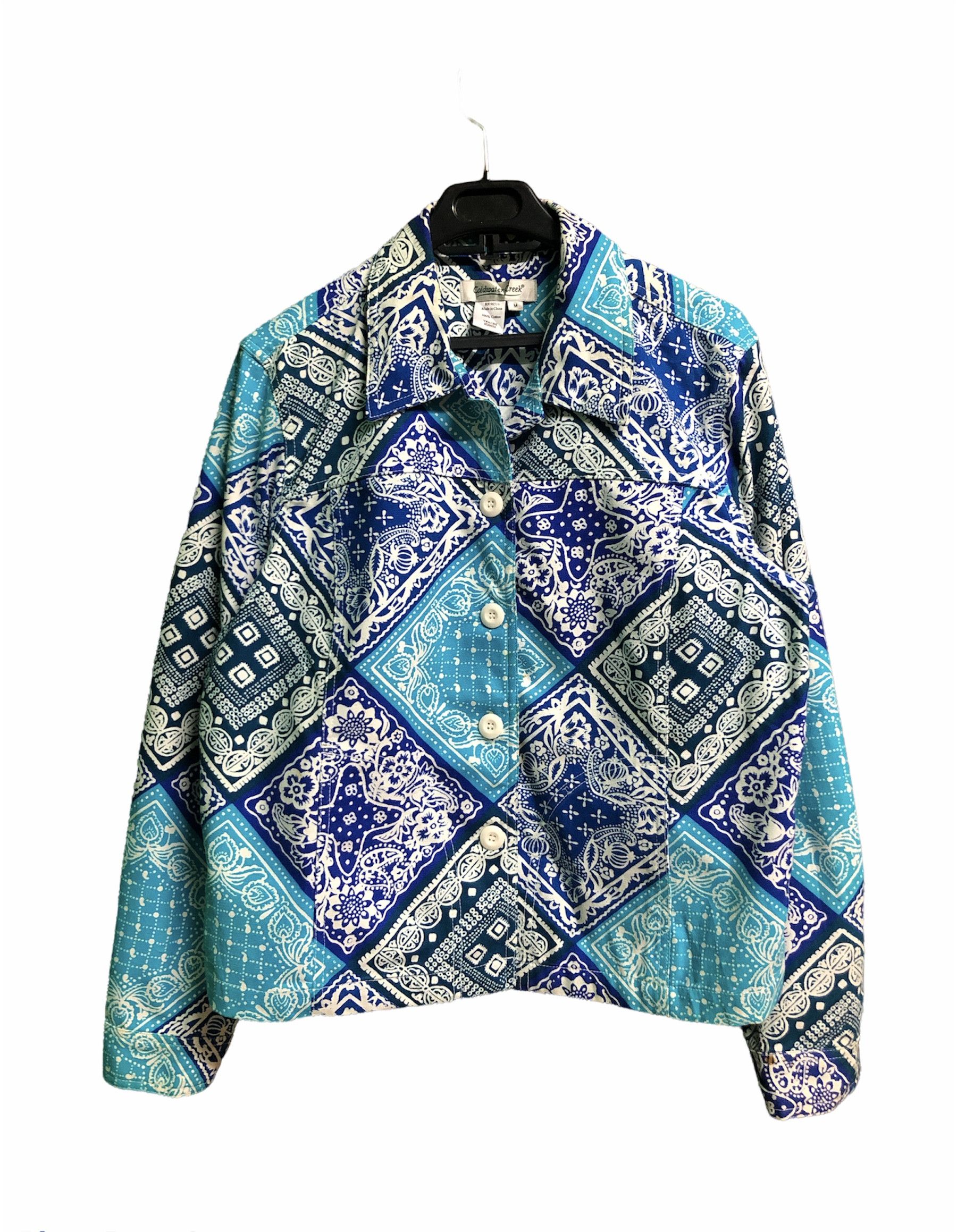 Coldwater Creek × Vintage Vintage Coldwater Greek Floral Denim Jacket Size US M / EU 48-50 / 2 - 1 Thumbnail