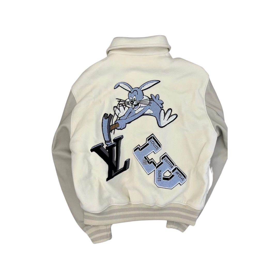 Louis Vuitton × Virgil Abloh Bunny leather varsity blouson jacket Size US M / EU 48-50 / 2 - 1 Thumbnail