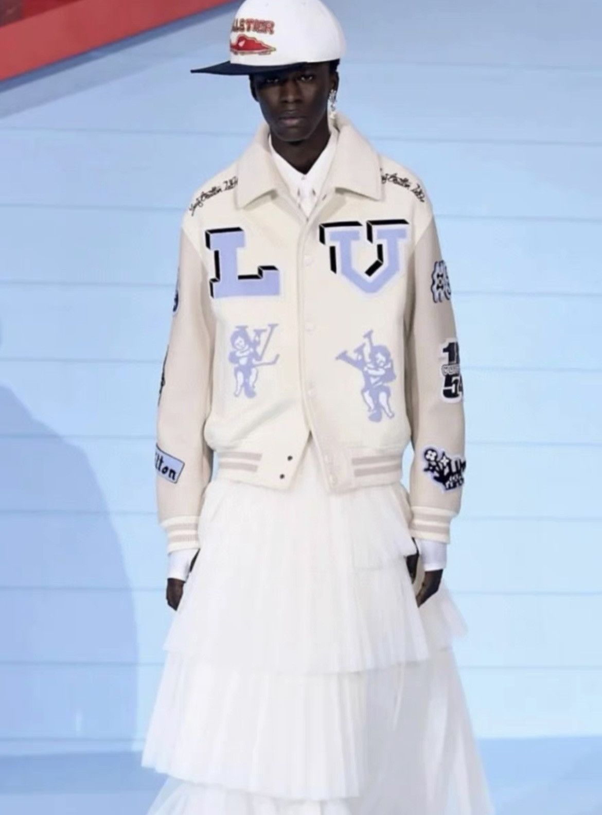 Louis Vuitton × Virgil Abloh Bunny leather varsity blouson jacket Size US M / EU 48-50 / 2 - 3 Thumbnail