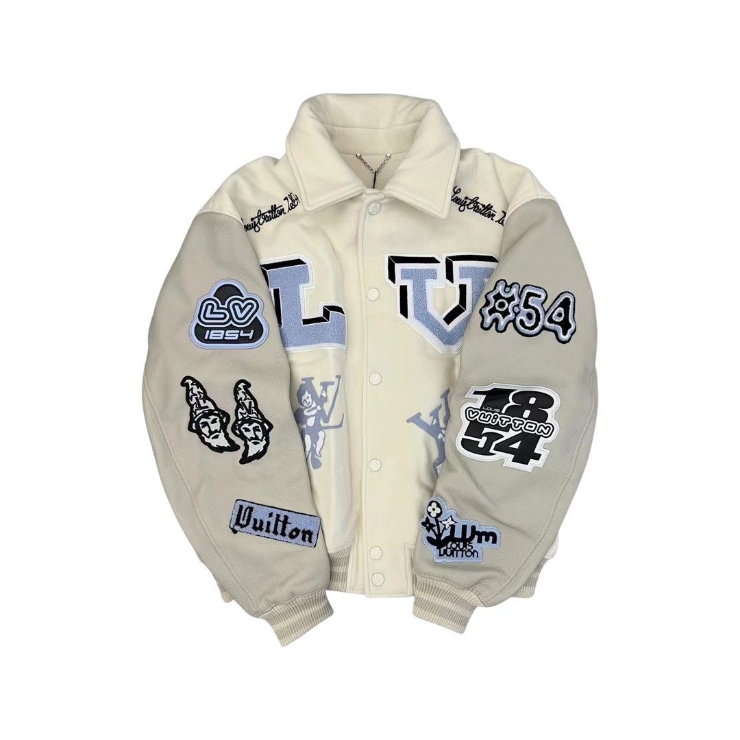 Louis Vuitton × Virgil Abloh Bunny leather varsity blouson jacket Size US M / EU 48-50 / 2 - 2 Thumbnail