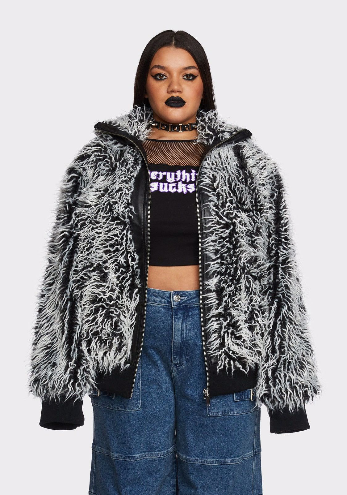 image of Wool Jecket Wears Inc Very in Black/White, Women's (Size Small)