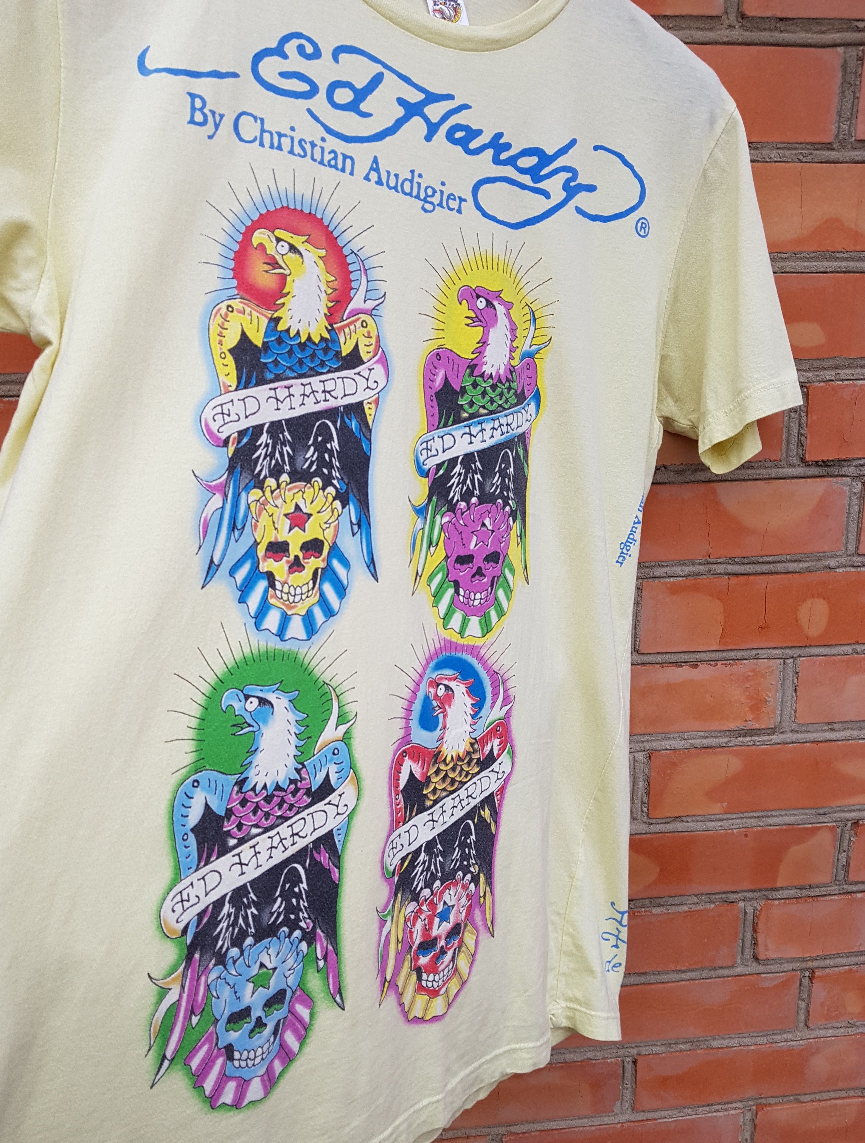 Ed Hardy Ed Hardy by Christian Audigier Eagle Skull Print Tee Size US L / EU 52-54 / 3 - 4 Thumbnail