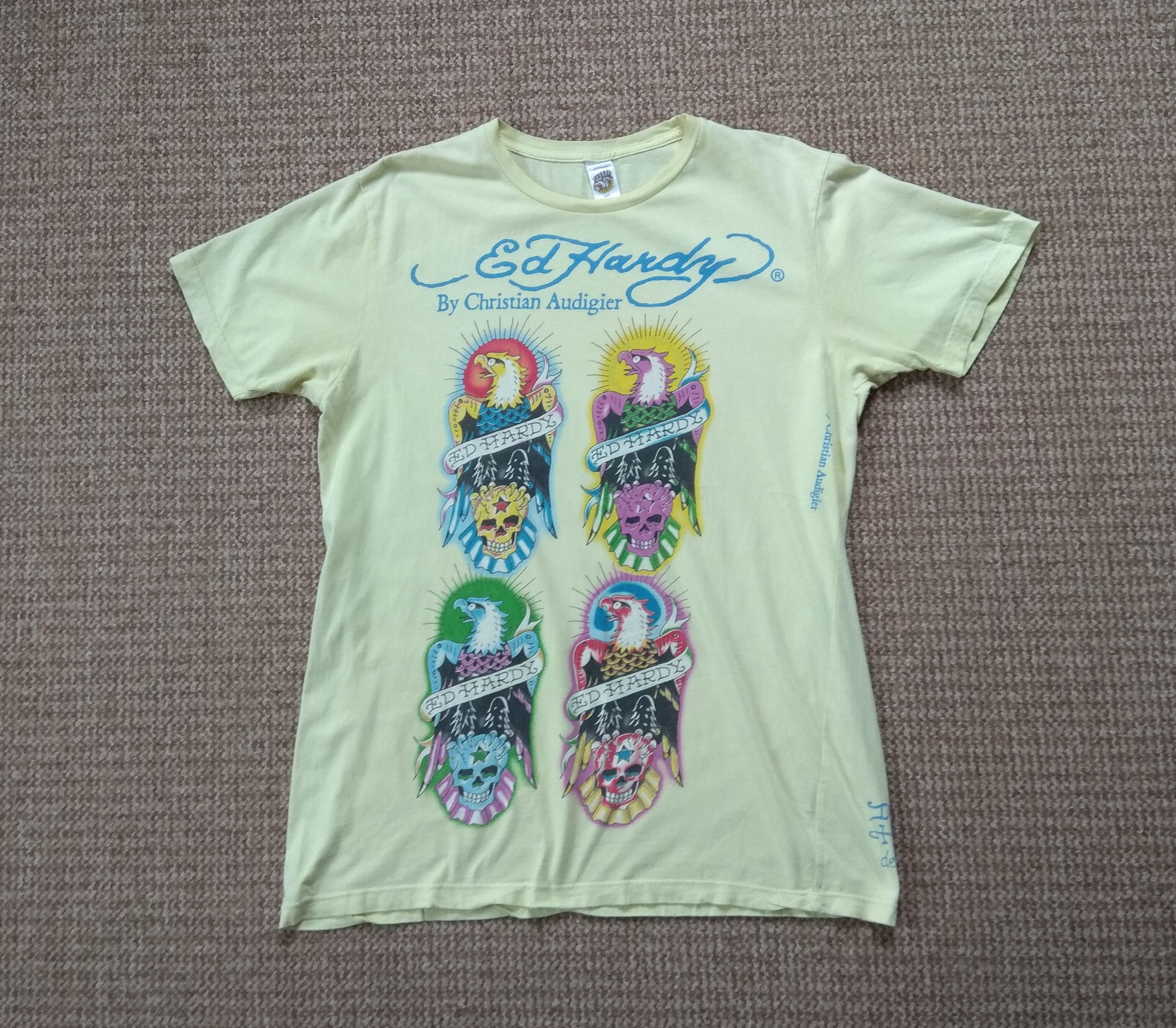 Ed Hardy Ed Hardy by Christian Audigier Eagle Skull Print Tee Size US L / EU 52-54 / 3 - 1 Thumbnail