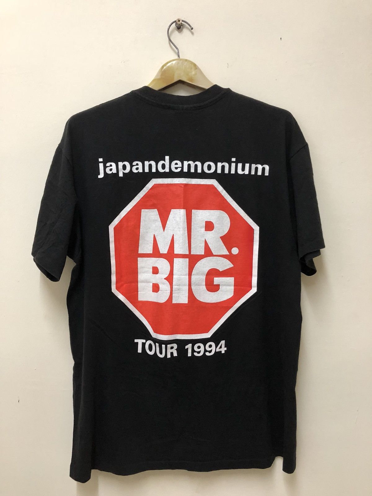 image of Band Tees x Rock T Shirt Mr Big in Black, Men's (Size Medium)