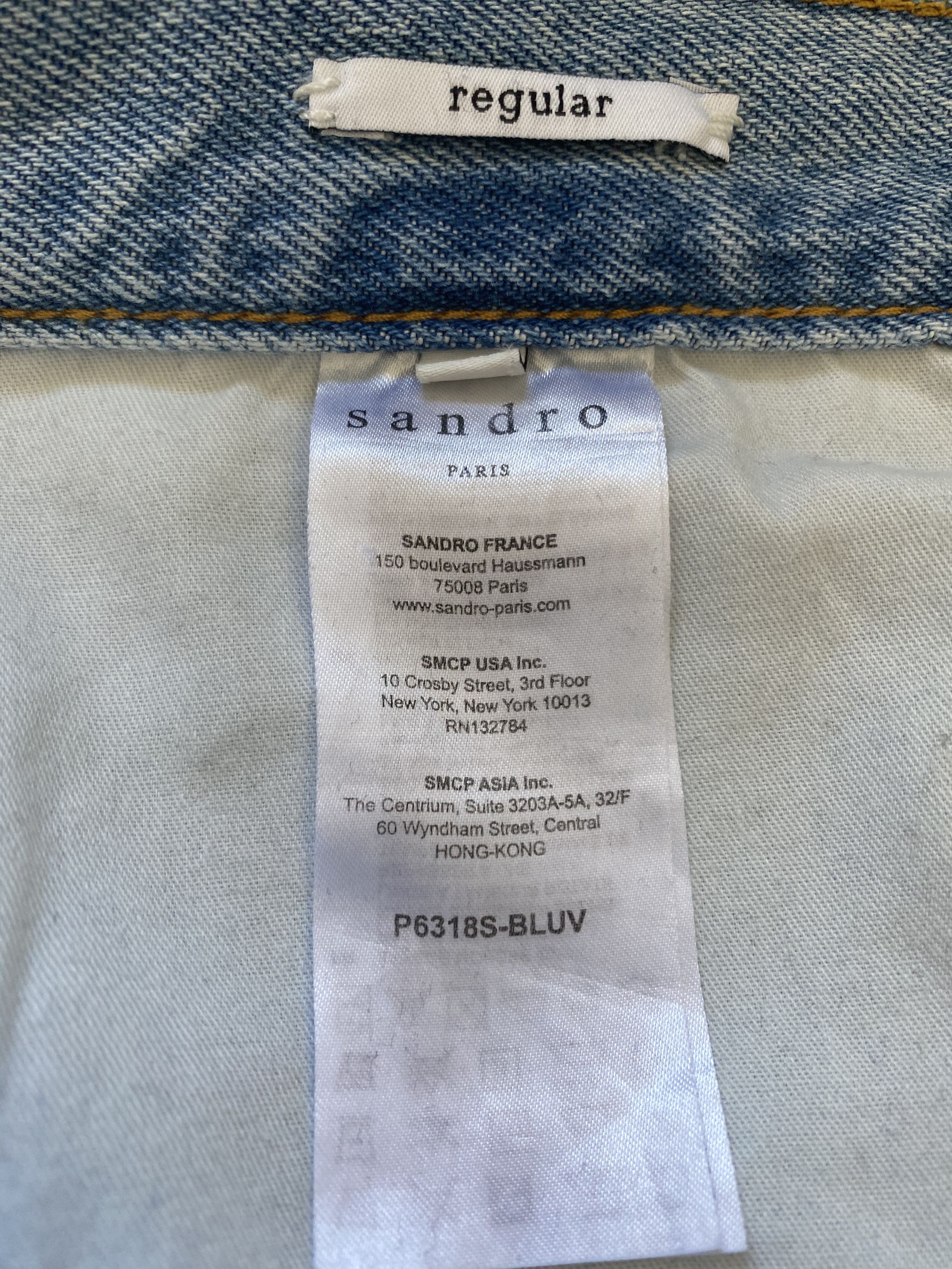 Sandro Sandro Regular Fit Denim Blue Vintage 34 Size US 34 / EU 50 - 7 Thumbnail