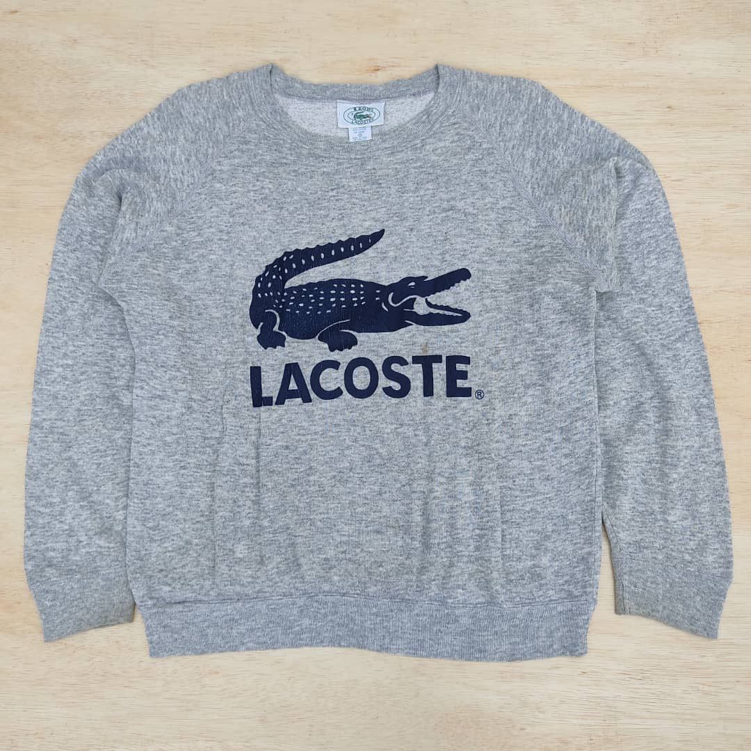 Vintage LACOSTE big logo spellout USA