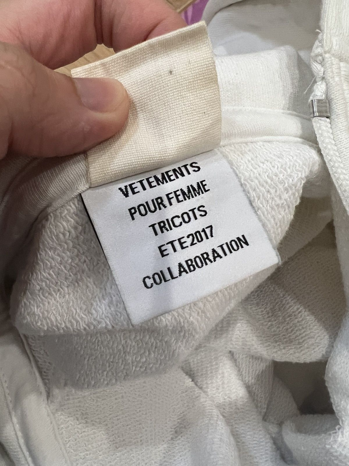Champion × Vetements In progress zip up hoodie white Size US XS / EU 42 / 0 - 5 Thumbnail