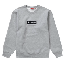 Supreme Grey Box Logo Crewneck | Grailed