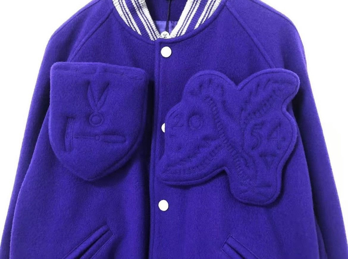 Louis Vuitton Asia exclusive purple baseball varsity jacket Size US L / EU 52-54 / 3 - 3 Thumbnail