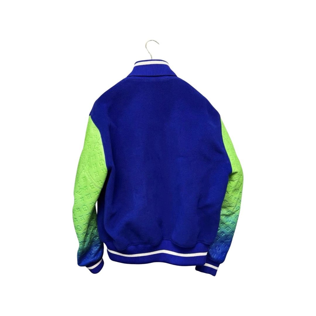Louis Vuitton × Virgil Abloh Mix gradient leather bomber varsity jacket Size US M / EU 48-50 / 2 - 2 Thumbnail