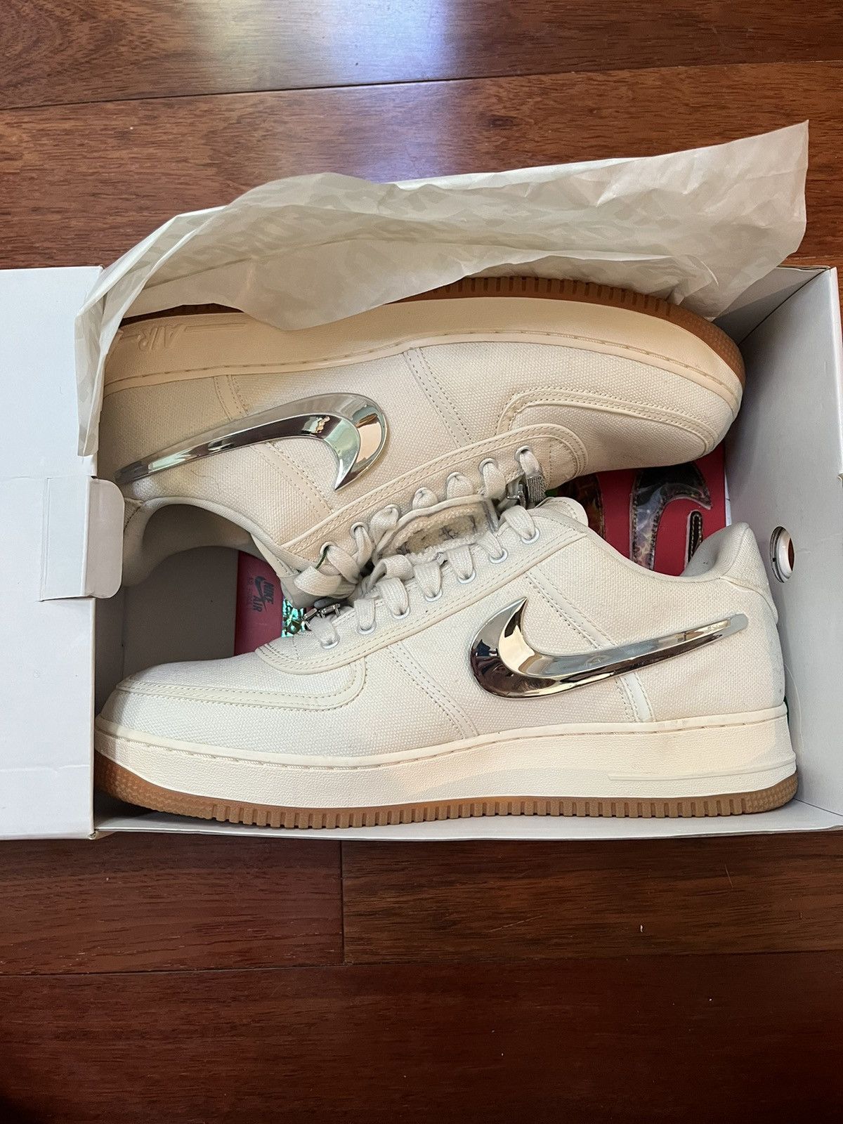 Pre-owned Nike X Travis Scott Air Force 1 “sail” Shoes In White