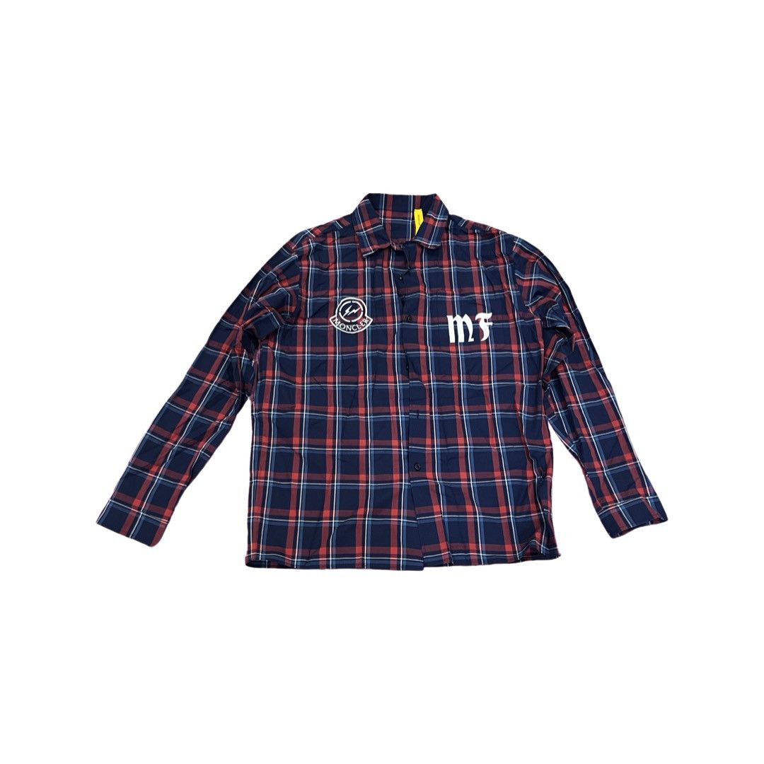 Fragment Design × Moncler Plaid checker button up flannel shirt Size US L / EU 52-54 / 3 - 1 Thumbnail