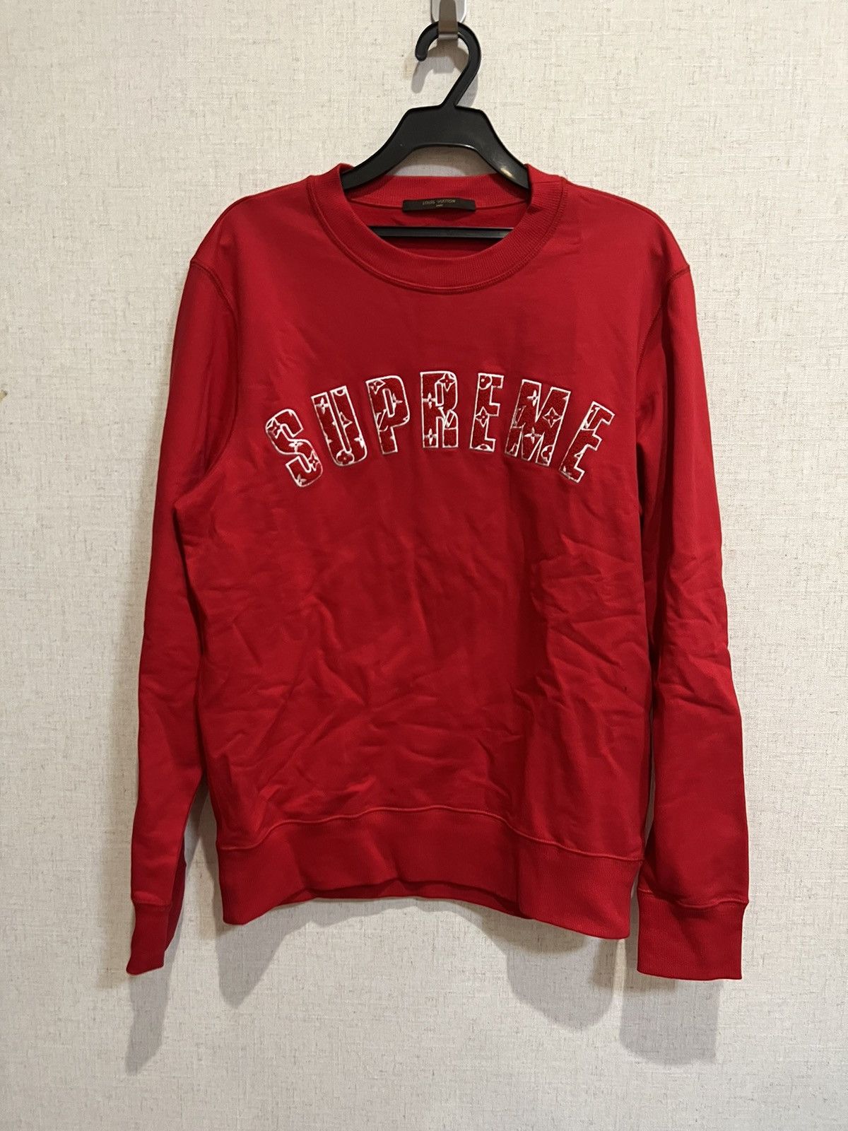 Supreme Monogram arch logo crewneck sweatshirt | Grailed