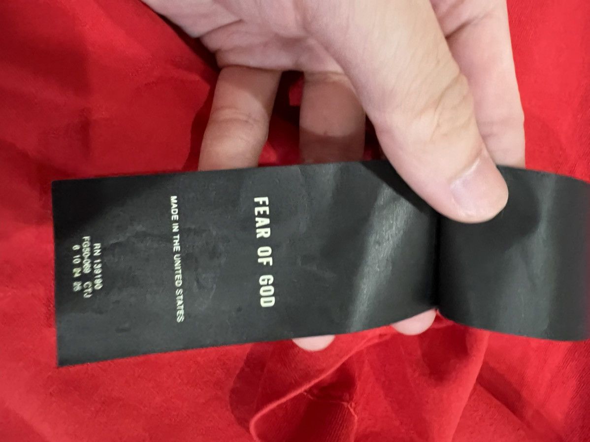 Fear of God Red 7 tee Size US M / EU 48-50 / 2 - 6 Thumbnail