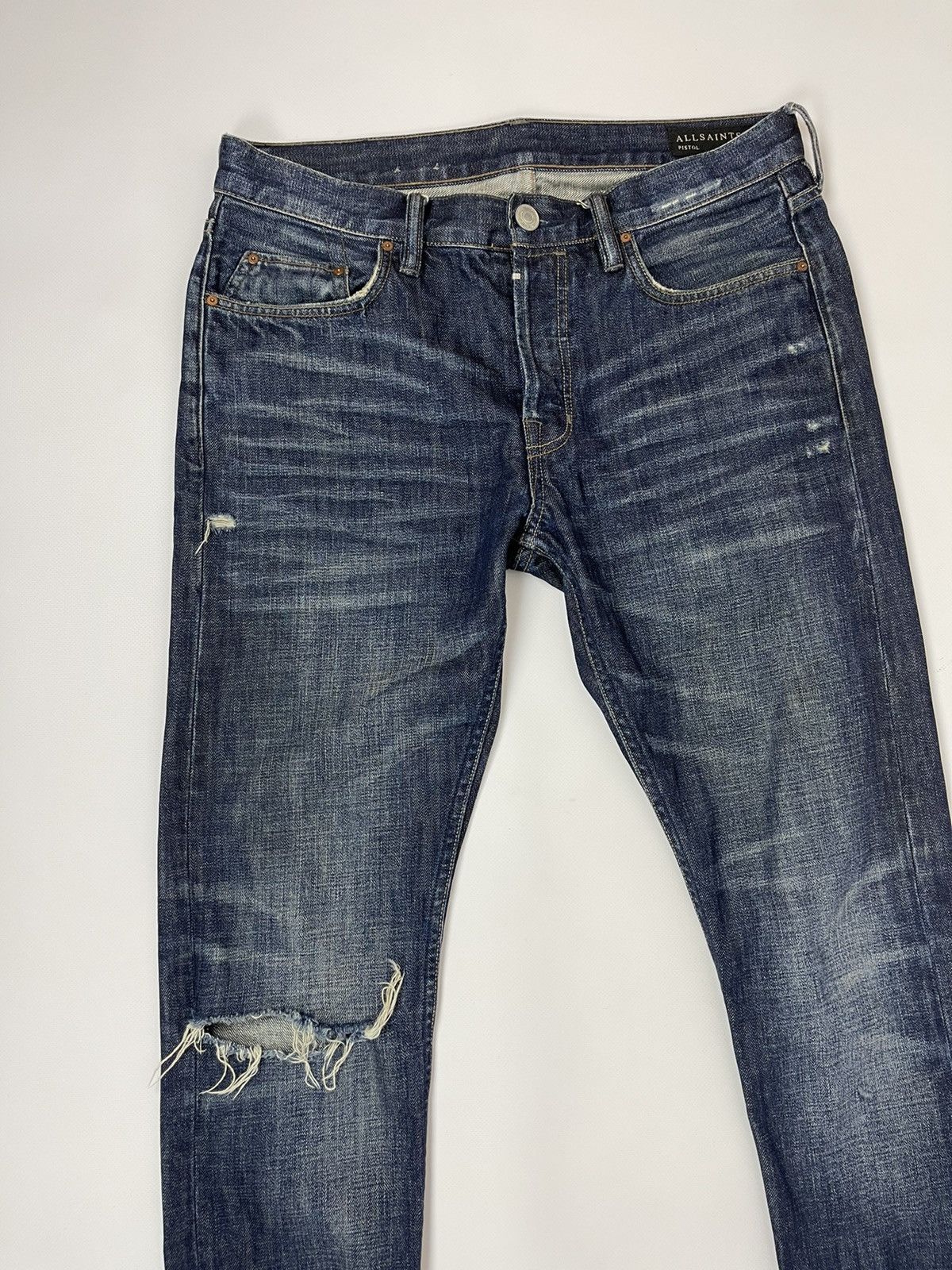 Allsaints Allsaints Kanaba Pistol distressed denim jeans pants Size US 32 / EU 48 - 6 Thumbnail