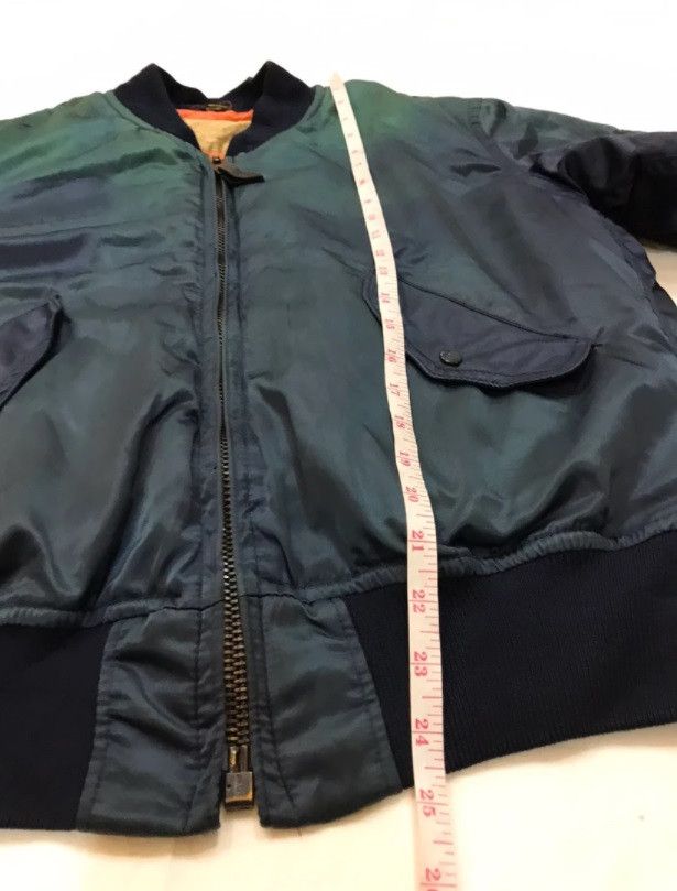 Japanese Brand VINTAGE HOUSTON BOMBER JACKET METALLIC GREEN US MARINE Size US M / EU 48-50 / 2 - 10 Thumbnail