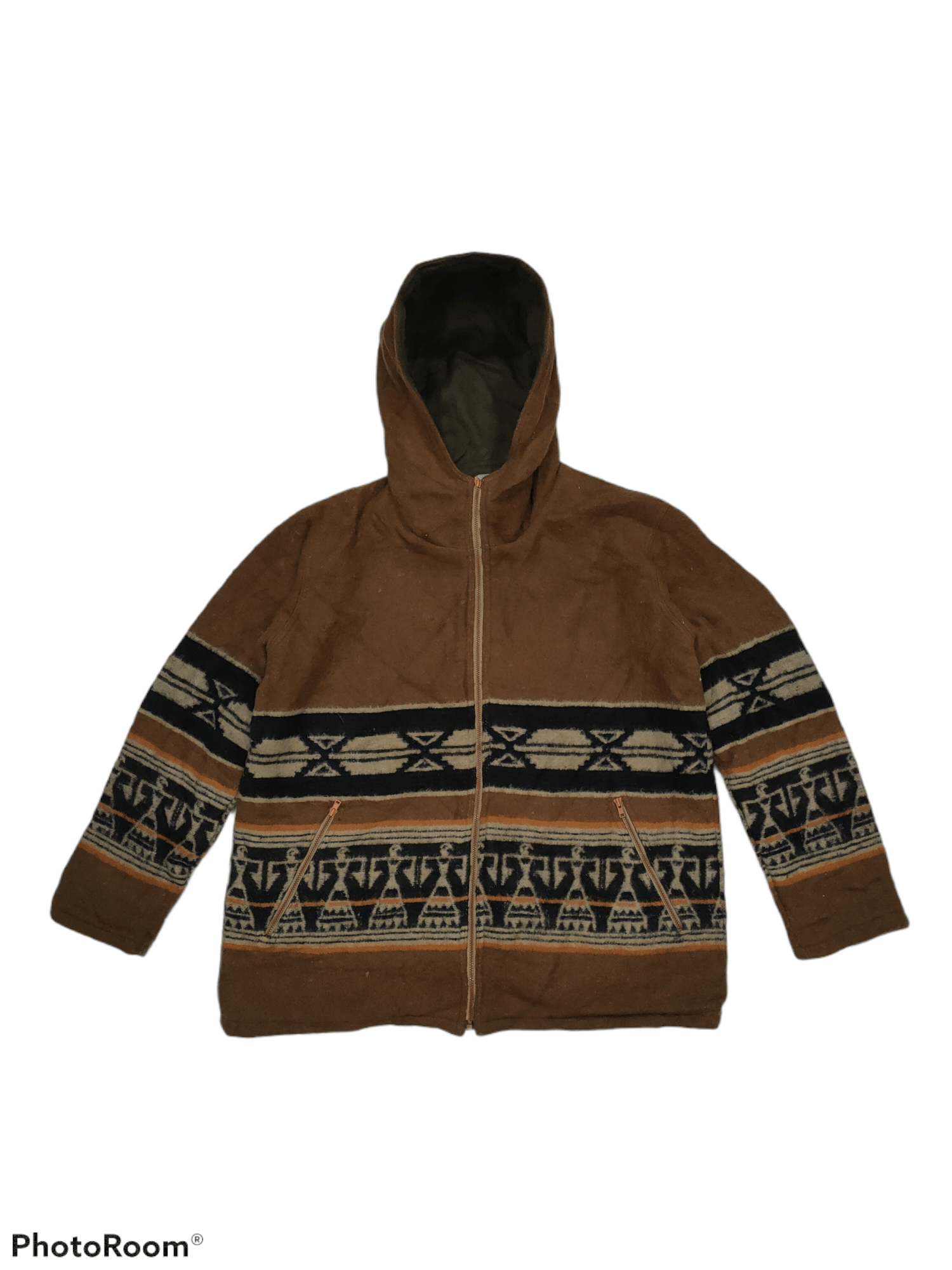 Native × Vintage VTG NATIVE AMERICAN NAVAJO AZTEC JACKET TELA Size US XL / EU 56 / 4 - 1 Thumbnail