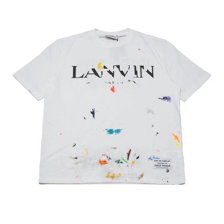 image of Gallery Dept x Lanvin Paint Splatter Tee in White, Men's (Size Medium)