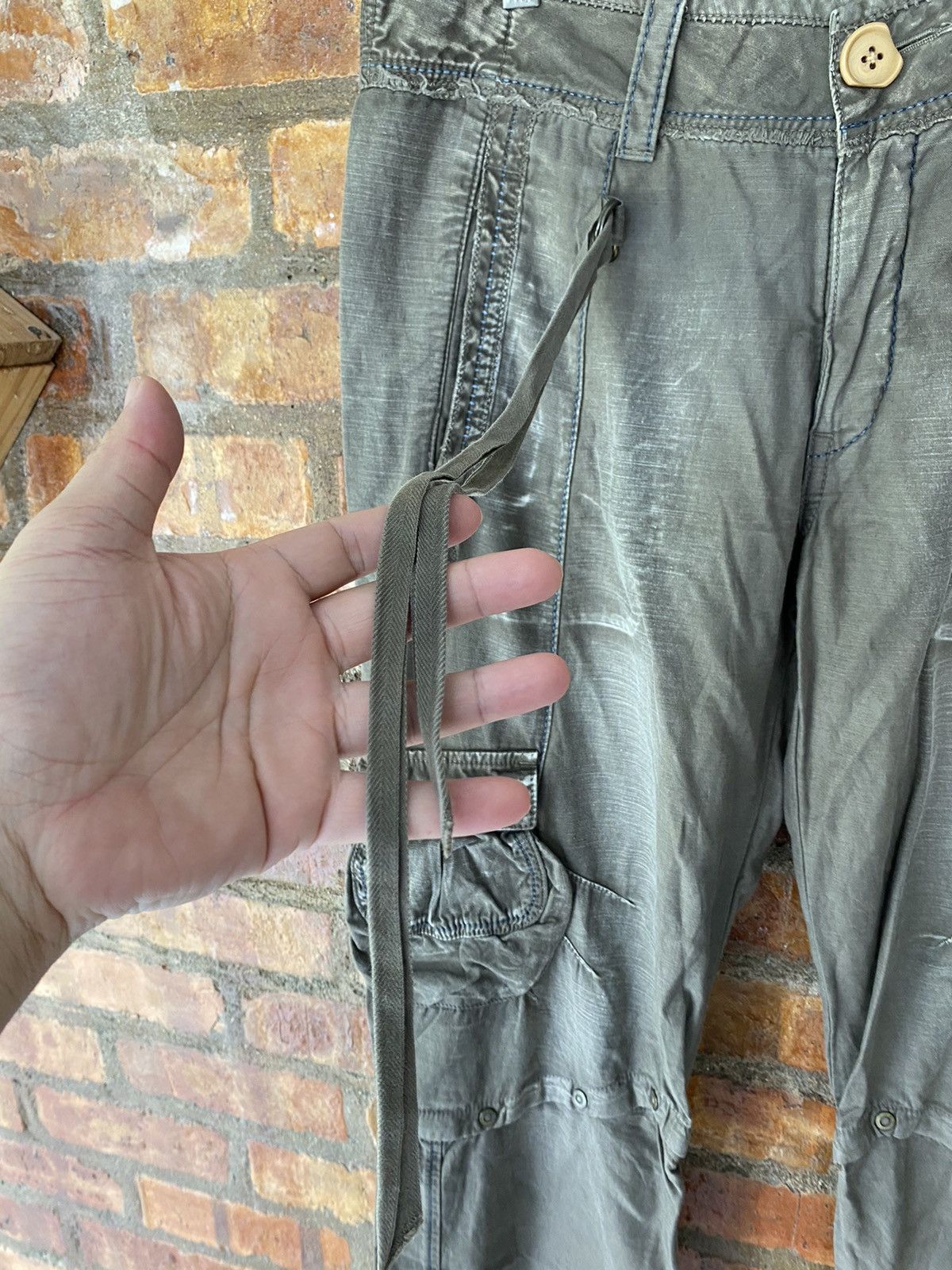 Marithe + Francois Girbaud Vtg MFG Wash Bondage multipocket cargos removeabe leg Size US 34 / EU 50 - 9 Thumbnail