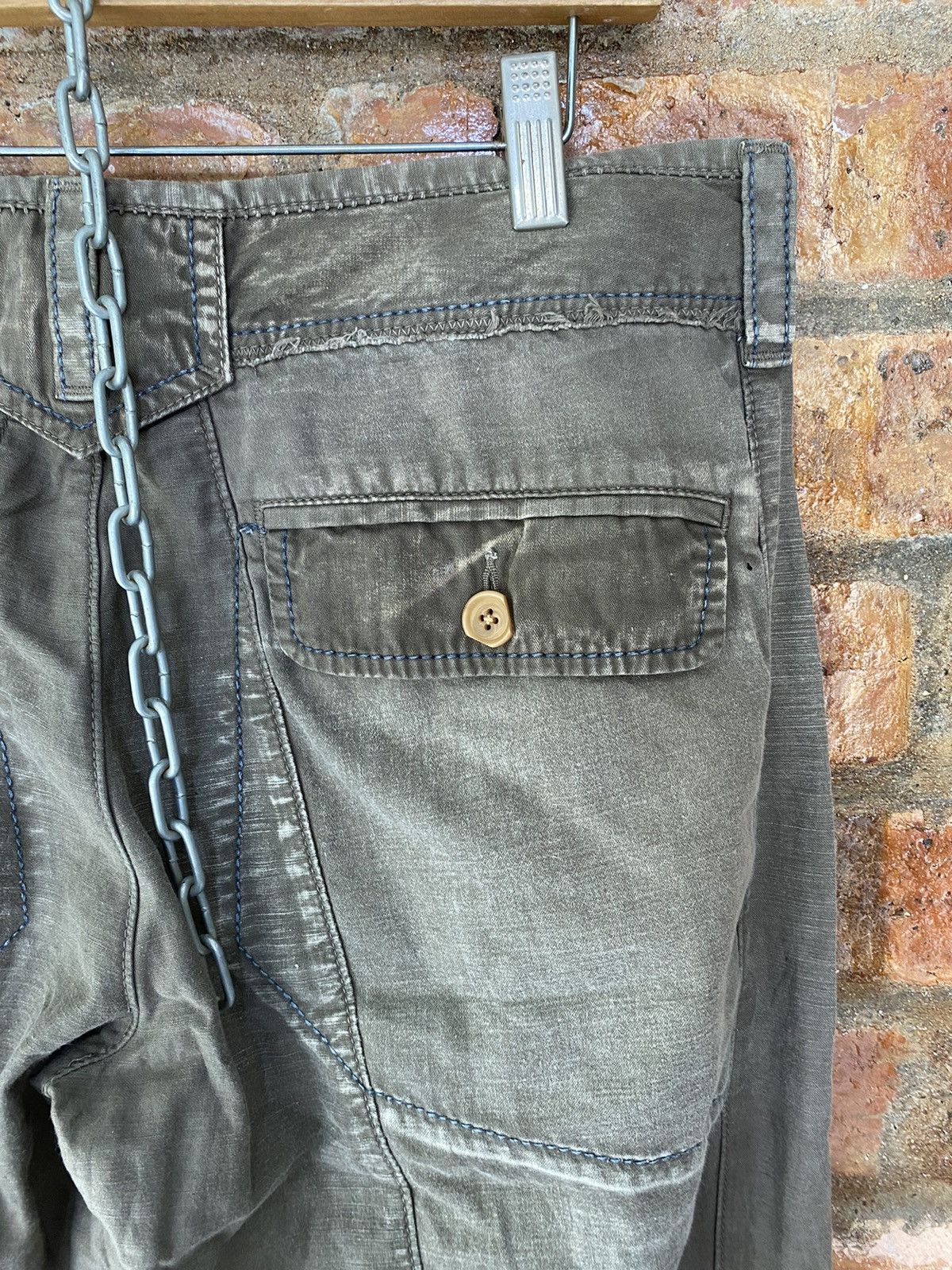 Marithe + Francois Girbaud Vtg MFG Wash Bondage multipocket cargos removeabe leg Size US 34 / EU 50 - 16 Thumbnail