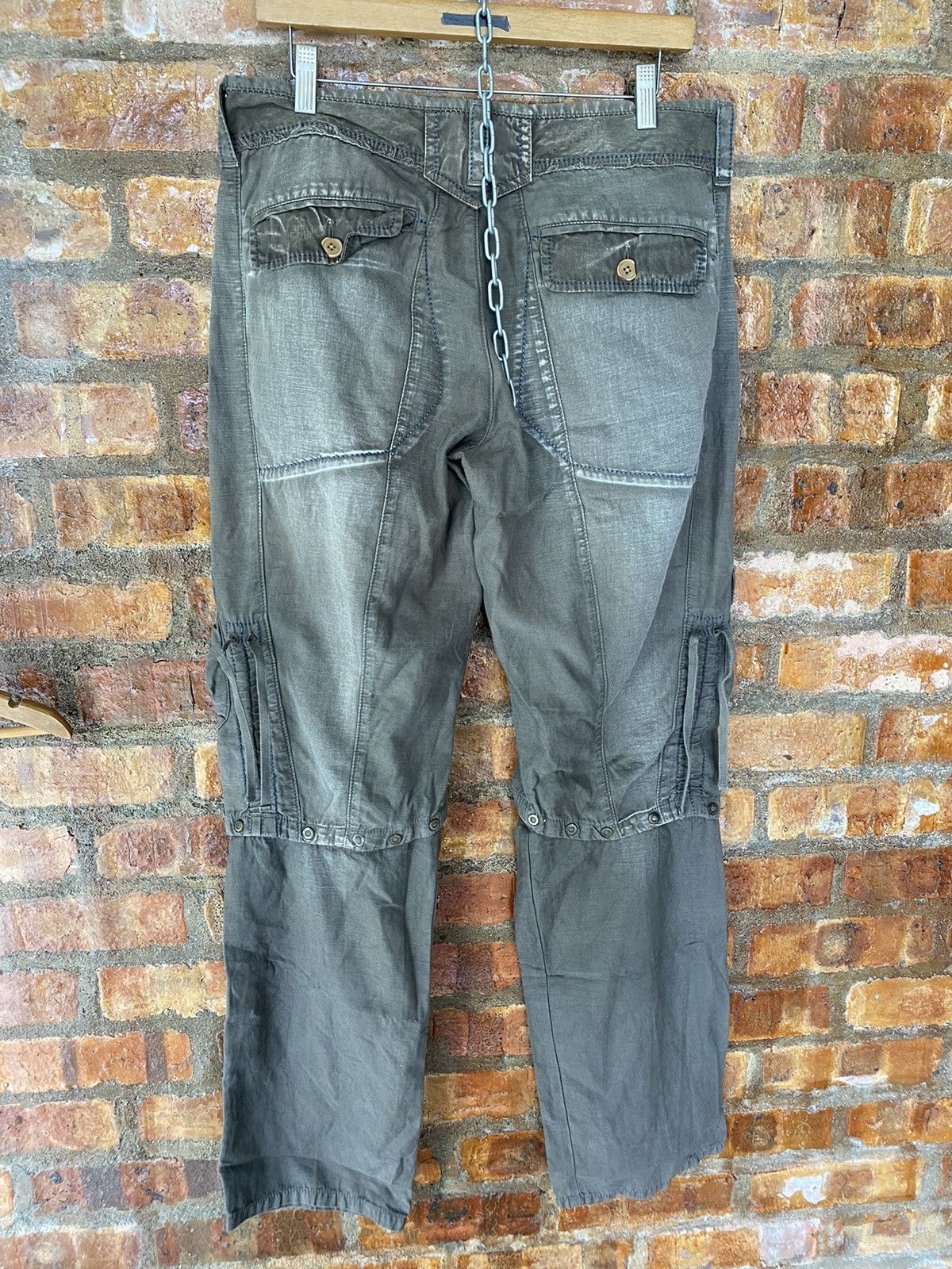 Marithe + Francois Girbaud Vtg MFG Wash Bondage multipocket cargos removeabe leg Size US 34 / EU 50 - 12 Thumbnail