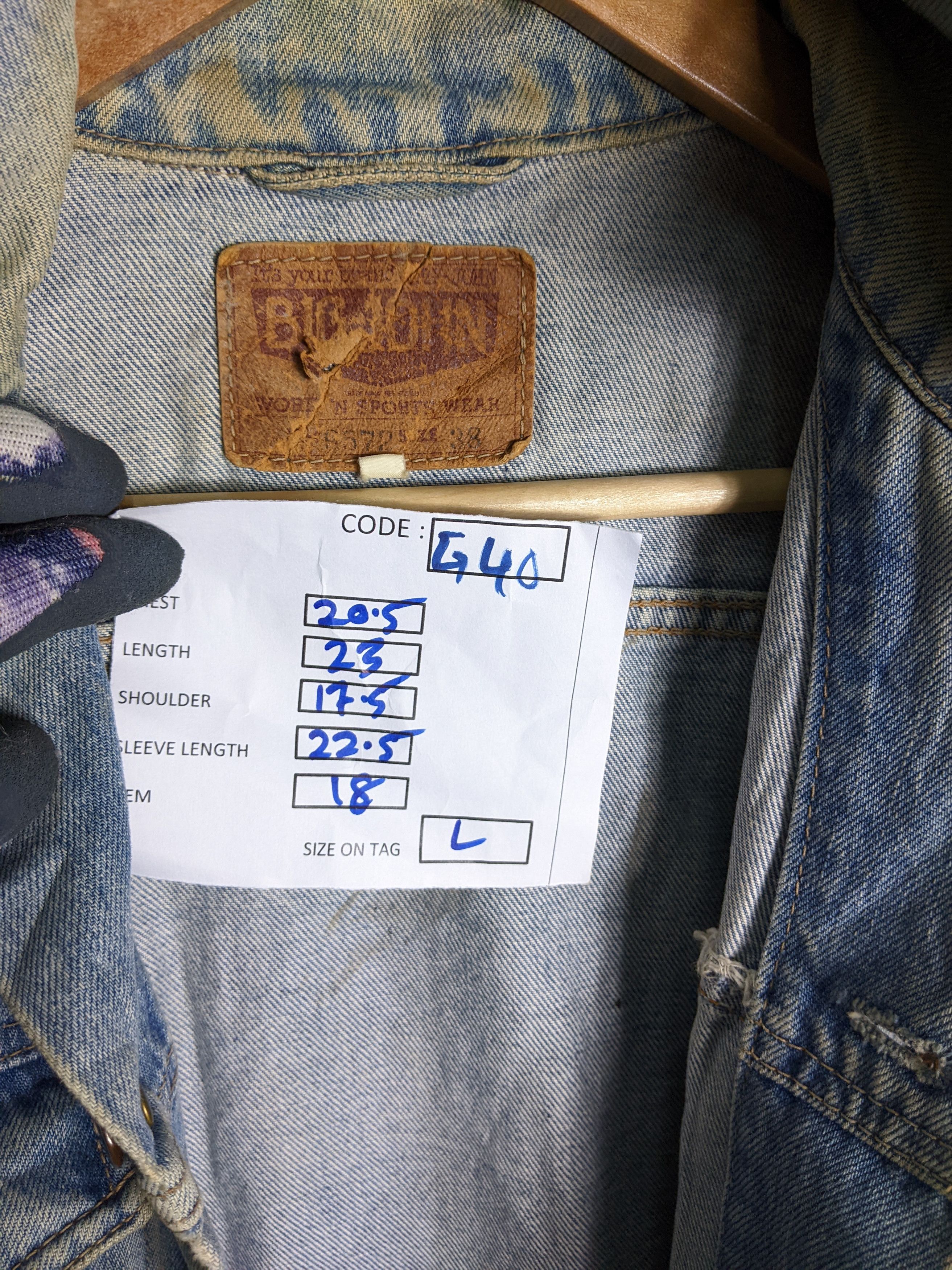 Big John × Vintage BIG JOHN DENIM BUTTOM JACKET Size US L / EU 52-54 / 3 - 8 Thumbnail
